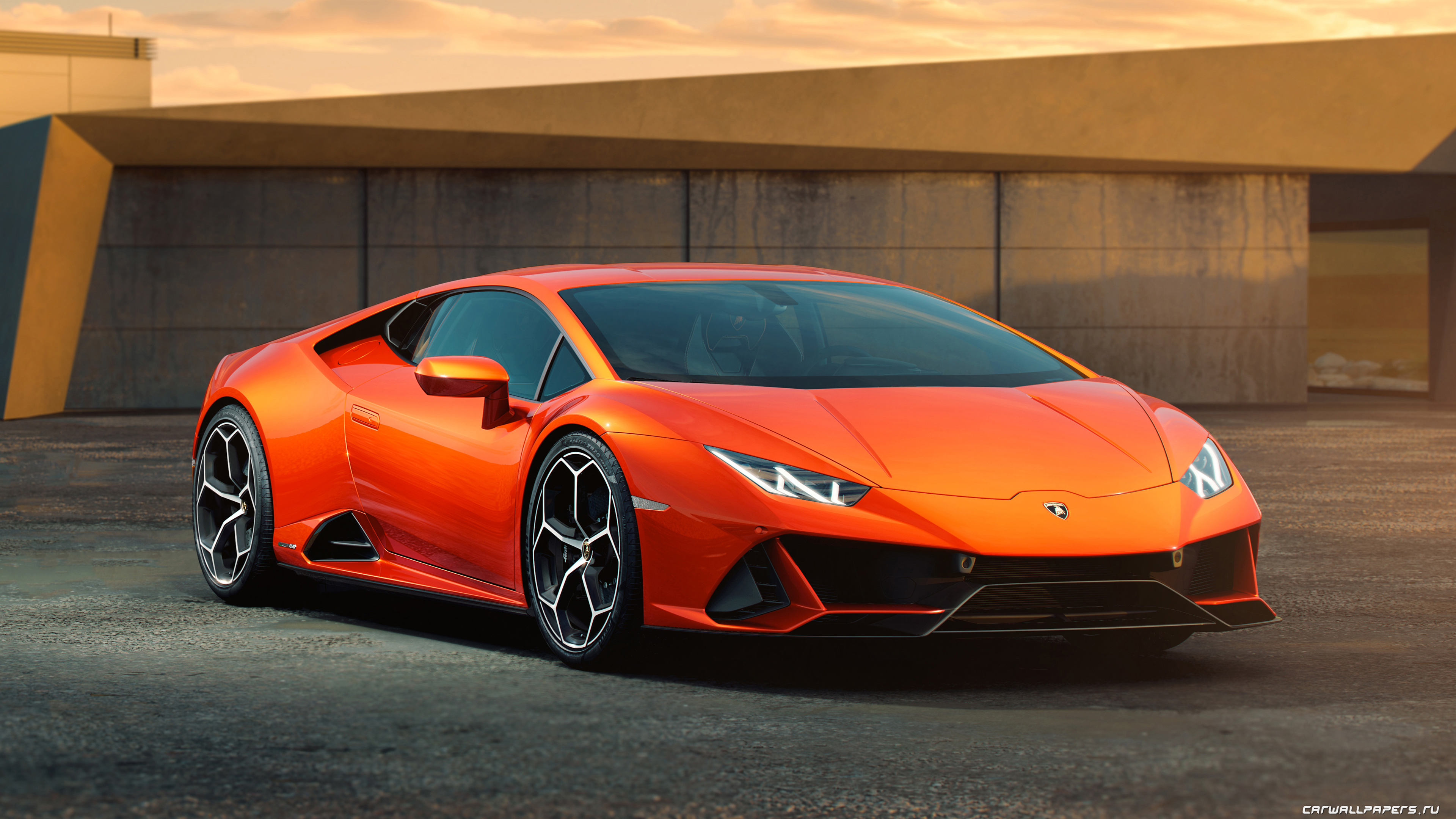 Lamborghini Orange 4k